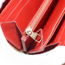 LOUIS VUITTON Monogram Empreinte Zippy Long Wallet Red M60737 LV Auth BA11507-17