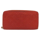 LOUIS VUITTON Monogram Empreinte Zippy Long Wallet Red M60737 LV Auth BA11507-2