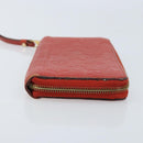 LOUIS VUITTON Monogram Empreinte Zippy Long Wallet Red M60737 LV Auth BA11507-4