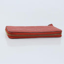 LOUIS VUITTON Monogram Empreinte Zippy Long Wallet Red M60737 LV Auth BA11507-6