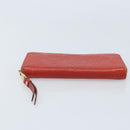 LOUIS VUITTON Monogram Empreinte Zippy Long Wallet Red M60737 LV Auth BA11507-7