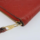 LOUIS VUITTON Monogram Empreinte Zippy Long Wallet Red M60737 LV Auth BA11507-9