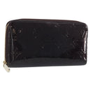 LOUIS VUITTON Monogram Vernis Zippy Long Wallet Amarante M93522 LV Auth BA11508-1