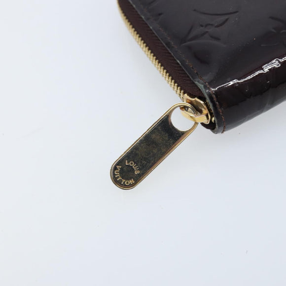 LOUIS VUITTON Monogram Vernis Zippy Long Wallet Amarante M93522 LV Auth BA11508