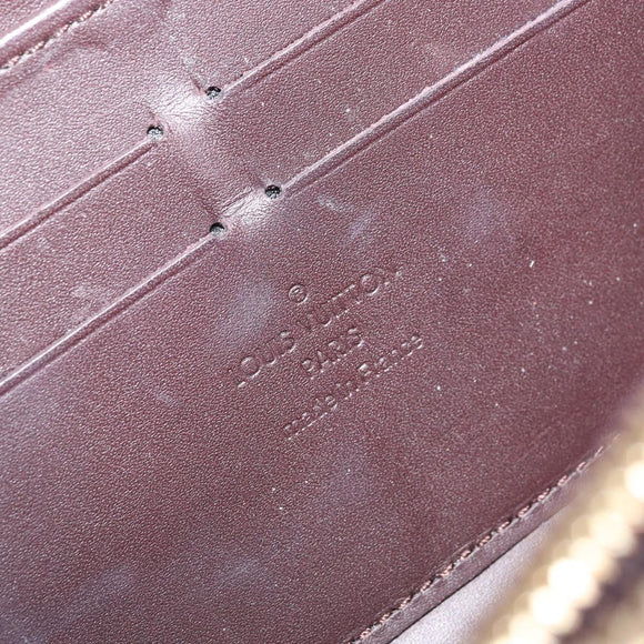 LOUIS VUITTON Monogram Vernis Zippy Long Wallet Amarante M93522 LV Auth BA11508