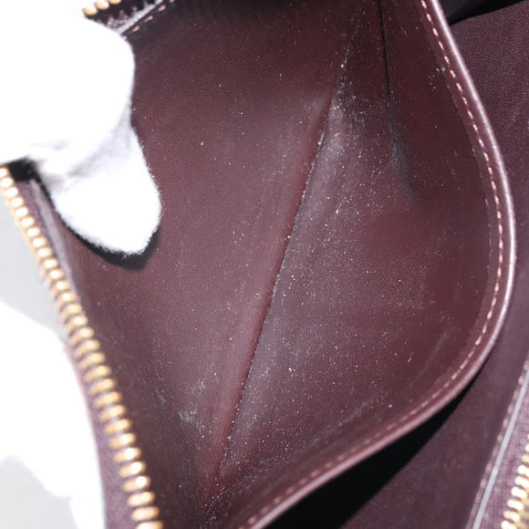 LOUIS VUITTON Monogram Vernis Zippy Long Wallet Amarante M93522 LV Auth BA11508