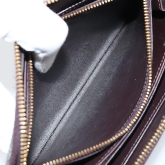 LOUIS VUITTON Monogram Vernis Zippy Long Wallet Amarante M93522 LV Auth BA11508