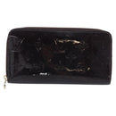 LOUIS VUITTON Monogram Vernis Zippy Long Wallet Amarante M93522 LV Auth BA11508-13