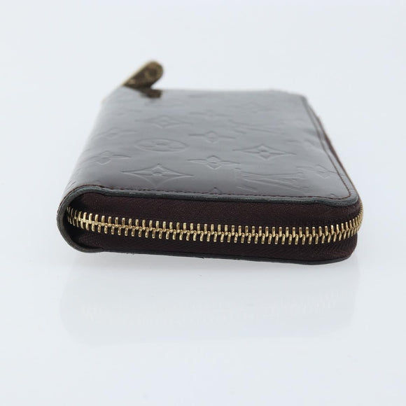 LOUIS VUITTON Monogram Vernis Zippy Long Wallet Amarante M93522 LV Auth BA11508