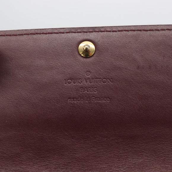 LOUIS VUITTON Vernis Portefeuille Sarah Wallet Amarante M93524 LV Auth BA11511A