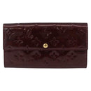 LOUIS VUITTON Vernis Portefeuille Sarah Wallet Amarante M93524 LV Auth BA11511A-13