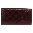 LOUIS VUITTON Vernis Portefeuille Sarah Wallet Amarante M93524 LV Auth BA11511A-2