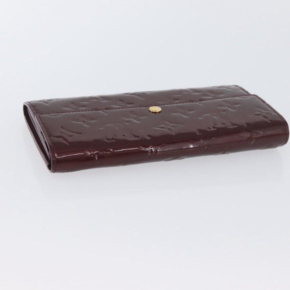 LOUIS VUITTON Vernis Portefeuille Sarah Wallet Amarante M93524 LV Auth BA11511A