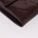 LOUIS VUITTON Vernis Portefeuille Sarah Wallet Amarante M93524 LV Auth BA11511A-14