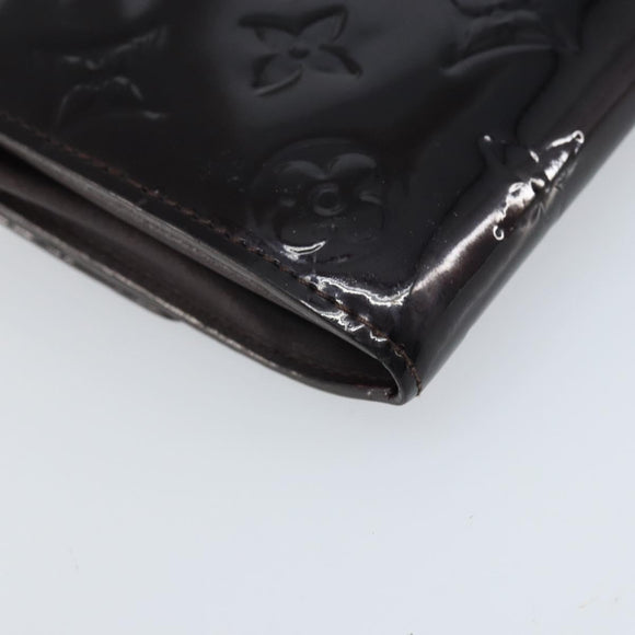 LOUIS VUITTON Vernis Portefeuille Sarah Wallet Amarante M93524 LV Auth BA11512
