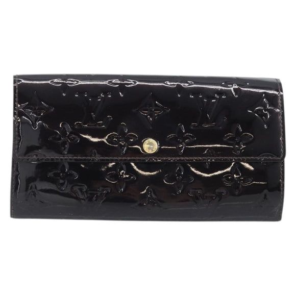 LOUIS VUITTON Vernis Portefeuille Sarah Wallet Amarante M93524 LV Auth BA11512