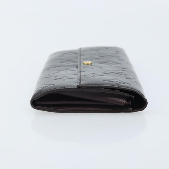 LOUIS VUITTON Vernis Portefeuille Sarah Wallet Amarante M93524 LV Auth BA11512