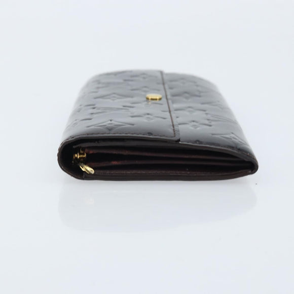LOUIS VUITTON Vernis Portefeuille Sarah Wallet Amarante M93524 LV Auth BA11512