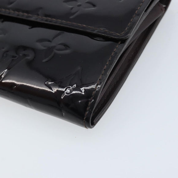 LOUIS VUITTON Vernis Portefeuille Sarah Wallet Amarante M93524 LV Auth BA11512