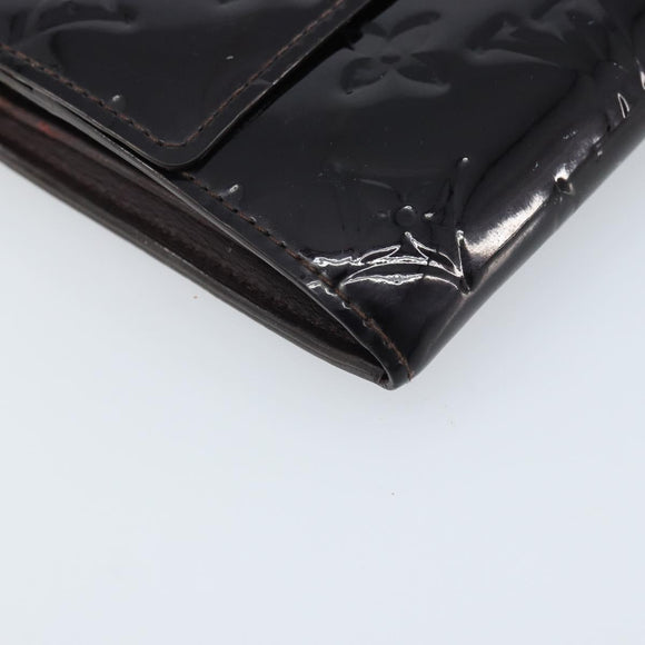 LOUIS VUITTON Vernis Portefeuille Sarah Wallet Amarante M93524 LV Auth BA11512