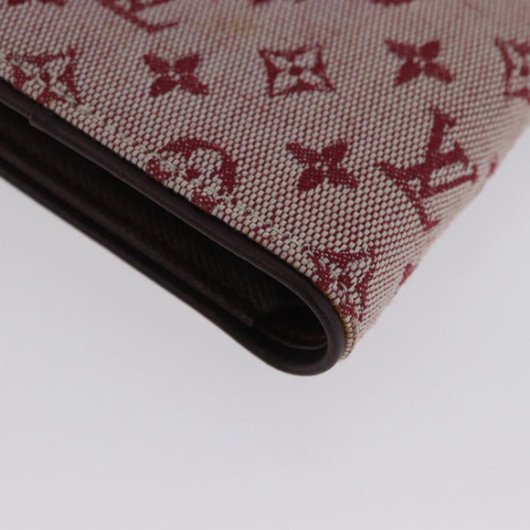 LOUIS VUITTON Mini Porte Billet Cartes Credit Monnaie Red M92241 Auth BA11513A