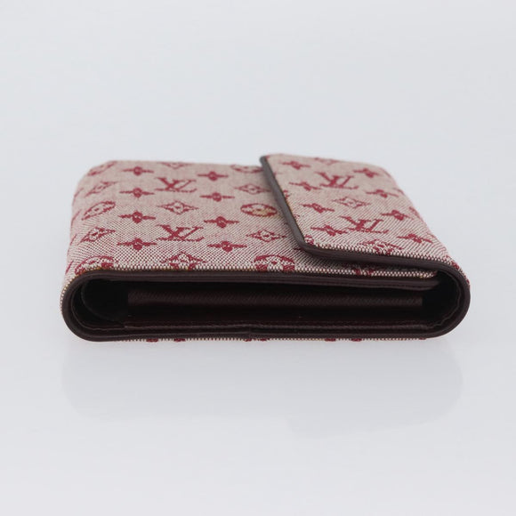 LOUIS VUITTON Mini Porte Billet Cartes Credit Monnaie Red M92241 Auth BA11513A