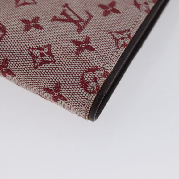 LOUIS VUITTON Mini Porte Billet Cartes Credit Monnaie Red M92241 Auth BA11513A