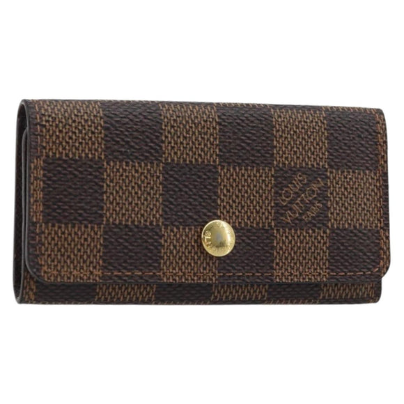 LOUIS VUITTON Damier Ebene Multicles 4 Key Case N62631 LV Auth BA11517