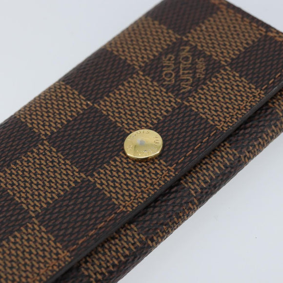 LOUIS VUITTON Damier Ebene Multicles 4 Key Case N62631 LV Auth BA11517