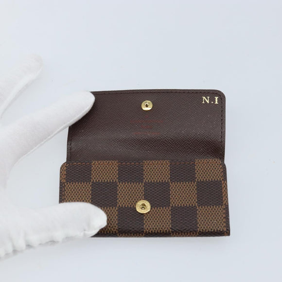 LOUIS VUITTON Damier Ebene Multicles 4 Key Case N62631 LV Auth BA11517