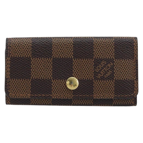 LOUIS VUITTON Damier Ebene Multicles 4 Key Case N62631 LV Auth BA11517