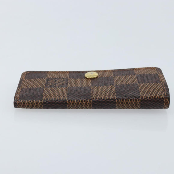 LOUIS VUITTON Damier Ebene Multicles 4 Key Case N62631 LV Auth BA11517