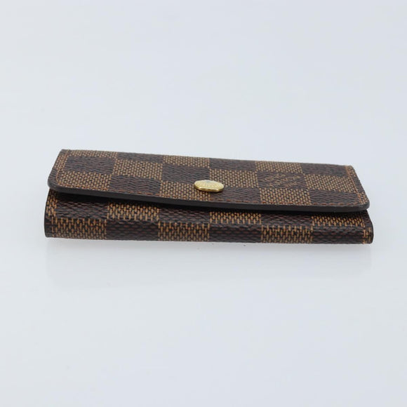 LOUIS VUITTON Damier Ebene Multicles 4 Key Case N62631 LV Auth BA11517