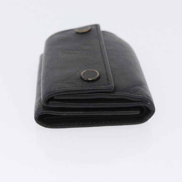 LOUIS VUITTON Monogram Shadow Discovery Compact Wallet Black M67631 Auth BA11519