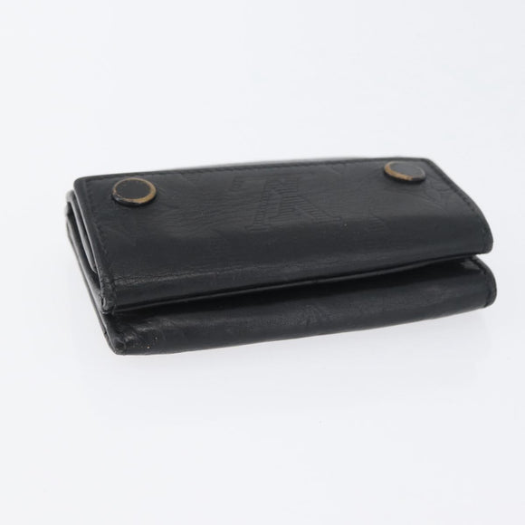 LOUIS VUITTON Monogram Shadow Discovery Compact Wallet Black M67631 Auth BA11519