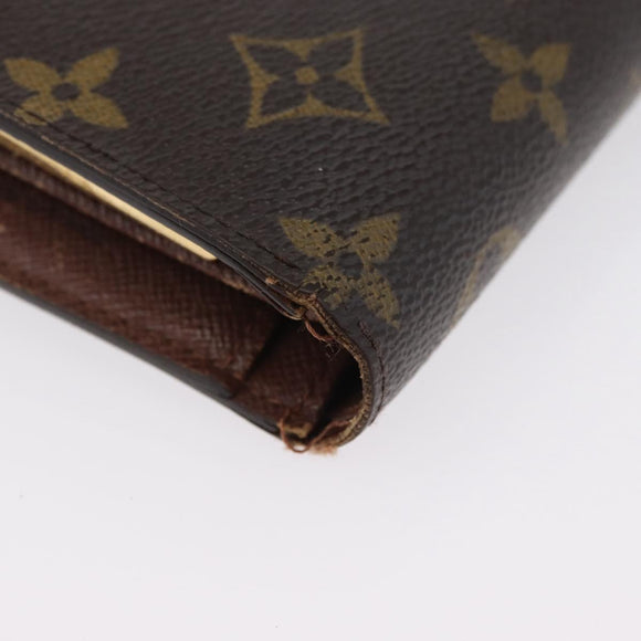 LOUIS VUITTON Monogram Porte Monnaie Billets Viennois Wallet M61663 Auth BA11522