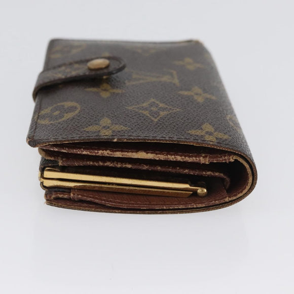 LOUIS VUITTON Monogram Porte Monnaie Billets Viennois Wallet M61663 Auth BA11522