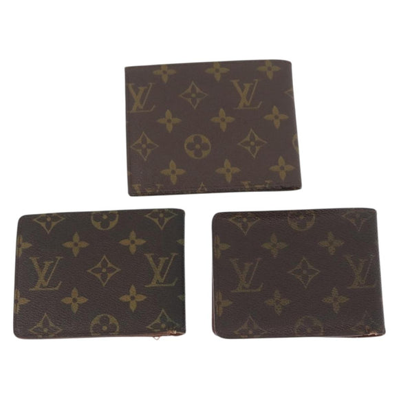 LOUIS VUITTON Monogram Wallet 6 Set LV Auth BA11524
