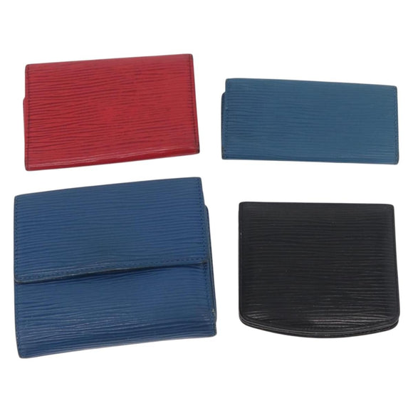 LOUIS VUITTON Monogram Epi LV Cup Leather 7 Set Blue Black Red LV Auth BA11526