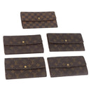 LOUIS VUITTON Monogram Damier Ebene Long Wallet 5 Set LV Auth BA11527-1