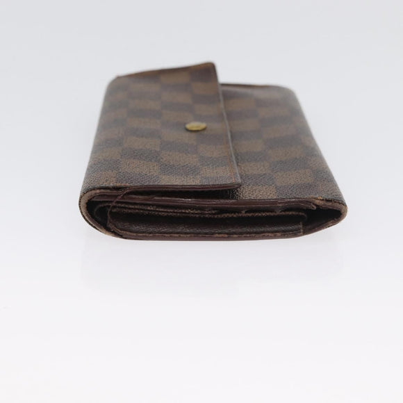 LOUIS VUITTON Monogram Damier Ebene Long Wallet 5 Set LV Auth BA11527