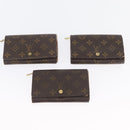 LOUIS VUITTON Monogram Damier Ebene Wallet 6 Set LV Auth BA11528-16