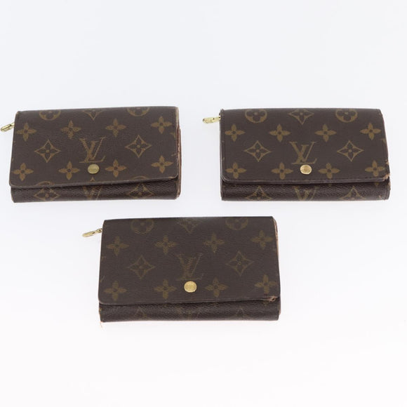 LOUIS VUITTON Monogram Damier Ebene Wallet 6 Set LV Auth BA11528