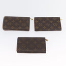 LOUIS VUITTON Monogram Damier Ebene Wallet 6 Set LV Auth BA11528-17