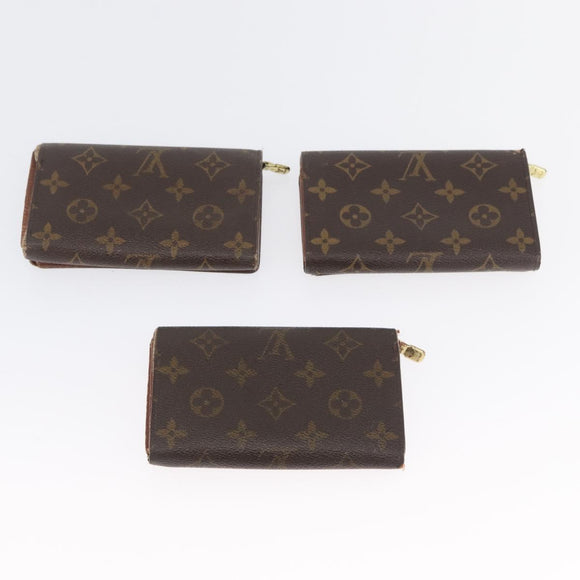 LOUIS VUITTON Monogram Damier Ebene Wallet 6 Set LV Auth BA11528