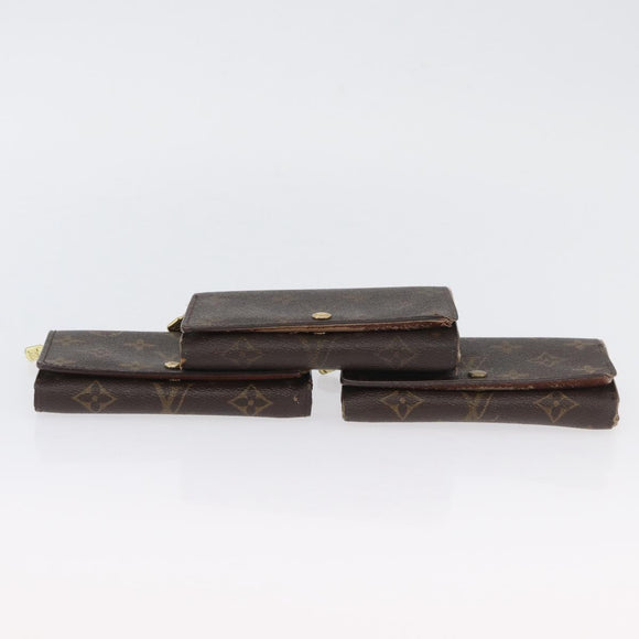 LOUIS VUITTON Monogram Damier Ebene Wallet 6 Set LV Auth BA11528