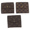 LOUIS VUITTON Monogram Damier Ebene Wallet 6 Set LV Auth BA11528-2