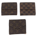 LOUIS VUITTON Monogram Damier Ebene Wallet 6 Set LV Auth BA11528-3
