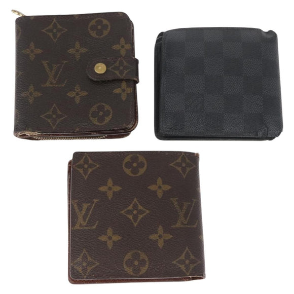 LOUIS VUITTON Monogram Damier Ebene Wallet 8 sets LV Auth BA11529