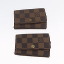 LOUIS VUITTON Monogram Damier Ebene Wallet 8 sets LV Auth BA11529-20